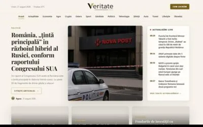 Veritate.ro propune un format de știri fără opinii în text, scris integral de 12 jurnaliști virtuali