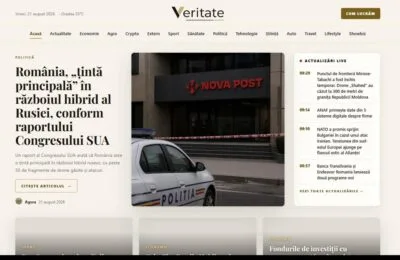 Veritate.ro propune un format de știri fără opinii în text, scris integral de 12 jurnaliști virtuali